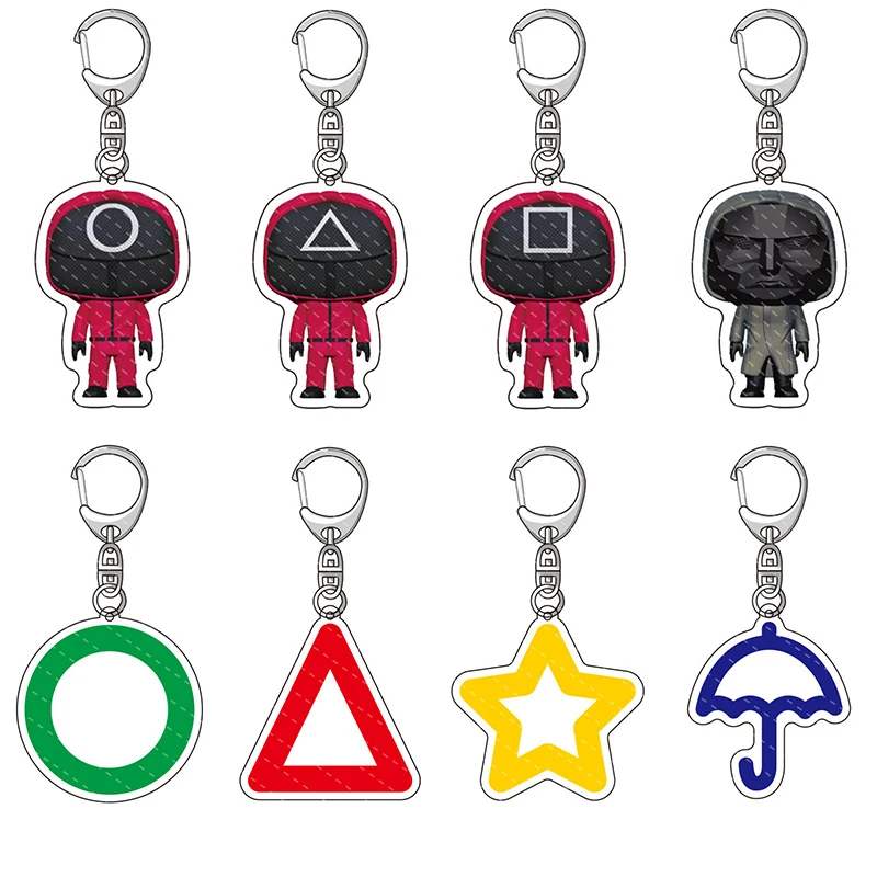 Anime Keychain squid game netflix Man Key Chain for Car Accessories Women Cute Bag Pendant KeyRing Acrylic Cartoon Friend Gifts
Anime Keychain squid game netflix Man Key Chain for Car Accessories Women Cute Bag Pendant KeyRing Acrylic Cartoon Friend Gifts