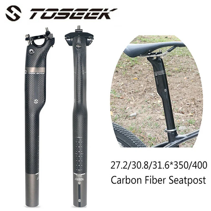 TOSEEK 3K Full Carbon Fiber Bicycle Seatpost Road Mountain Bike Seatpost 27.2/30.8/31.6*350/400MM Cycling Seat Post Bike Part
TOSEEK 3K Full Carbon Fiber Bicycle Seatpost Road Mountain Bike Seatpost 27.2/30.8/31.6*350/400MM Cycling Seat Post Bike Part