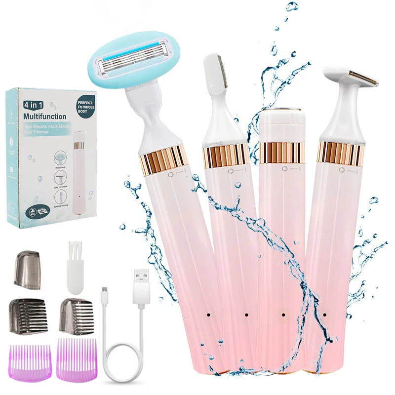 4 in 1 Electric Hair Remover Rechargeable Lady Shaver Nose Hair Trimmer Eyebrow Shaper Leg Armpit Bikini Trimmer Women Epilator
4 in 1 Electric Hair Remover Rechargeable Lady Shaver Nose Hair Trimmer Eyebrow Shaper Leg Armpit Bikini Trimmer Women Epilator