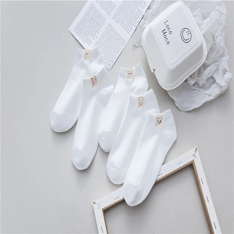 1 pack of 5 pairs female spring thin INS tide socks socks white socks cloth logo cartoon cute socks students
1 pack of 5 pairs female spring thin INS tide socks socks white socks cloth logo cartoon cute socks students