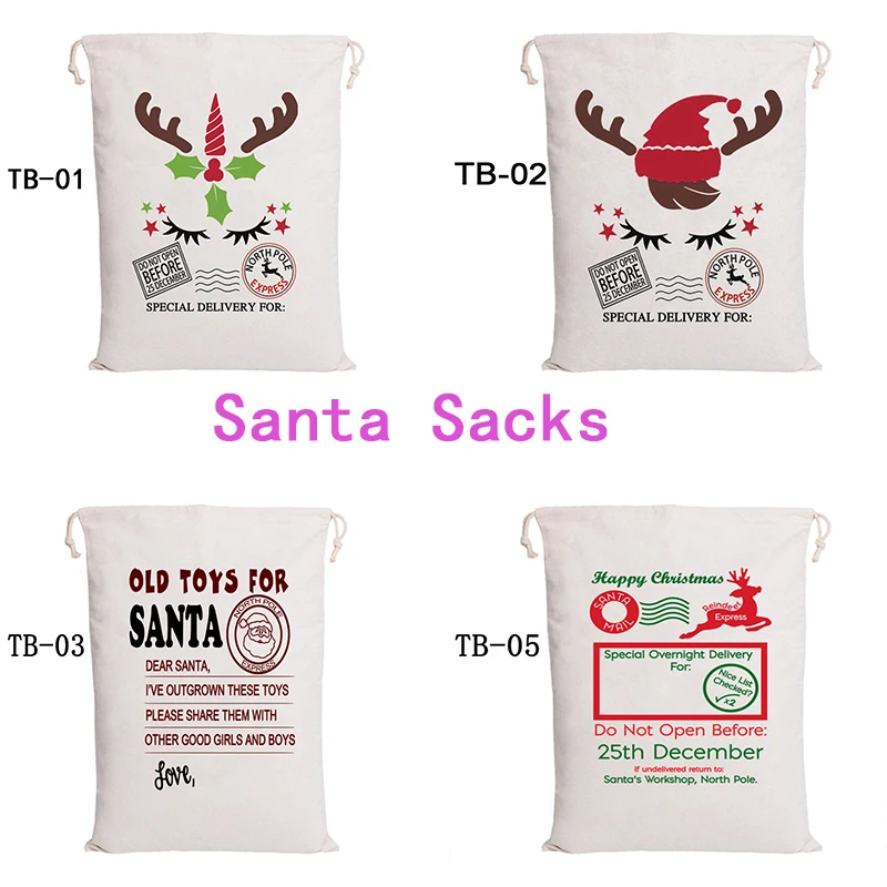 Popular Canvas Santa Sacks Drawstring Christmas Gift Bag Home Decoration Large Capacity Ornament Kids Candy Toy Storage Bag 
Popular Canvas Santa Sacks Drawstring Christmas Gift Bag Home Decoration Large Capacity Ornament Kids Candy Toy Storage Bag