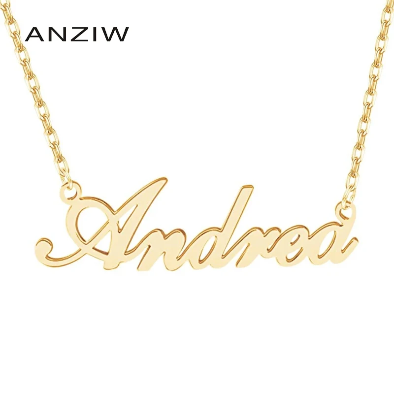 ANZIW Personalized Custom Name Necklace Women Gold Color Chain Nameplated Choker Necklaces Jewellery Collar Accessories
ANZIW Personalized Custom Name Necklace Women Gold Color Chain Nameplated Choker Necklaces Jewellery Collar Accessories