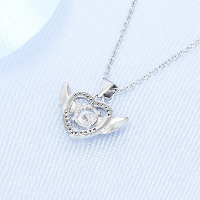 Fashion Heart Wings Pendant Necklace for Women Silver Jewelry Sterling Silver Necklace
Fashion Heart Wings Pendant Necklace for Women Silver Jewelry Sterling Silver Necklace