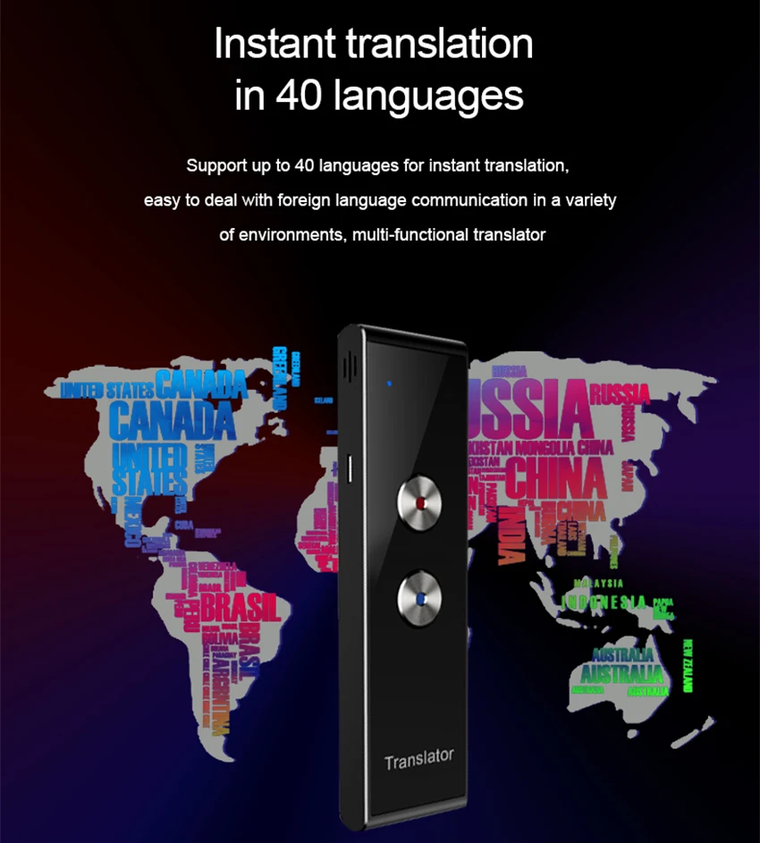 T8 intelligent speech translation machine simultaneous translation smart translator 42 language WIFI interpreter tourism
T8 intelligent speech translation machine simultaneous translation smart translator 42 language WIFI interpreter tourism