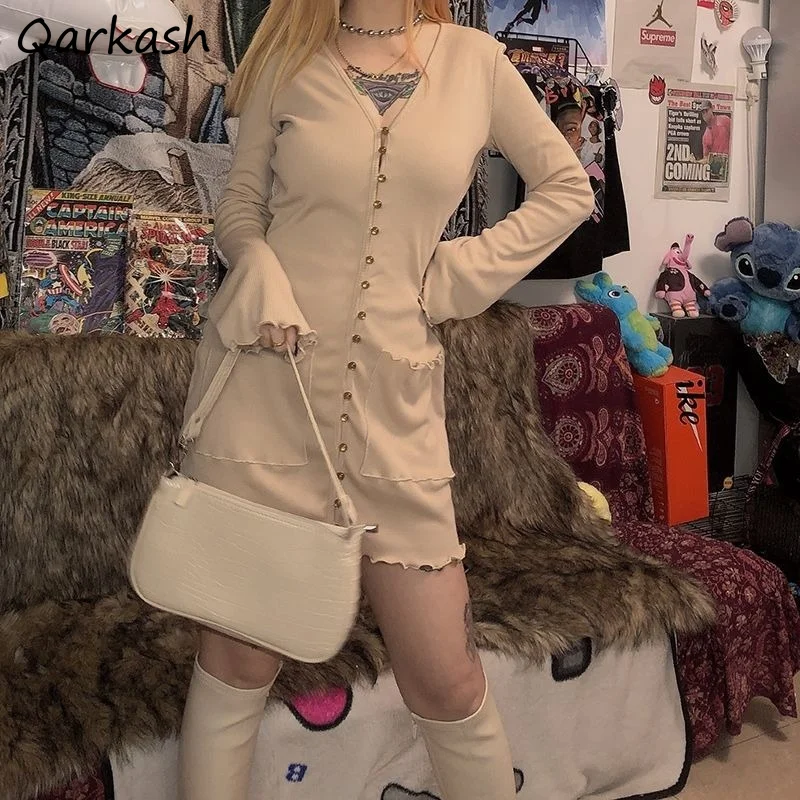 Dresses Women Oversize All-match Leisure Simple Autumn Single Breasted Ins Solid Fashion Student Female Ulzzang Soft Streetwear
Dresses Women Oversize All-match Leisure Simple Autumn Single Breasted Ins Solid Fashion Student Female Ulzzang Soft Streetwear