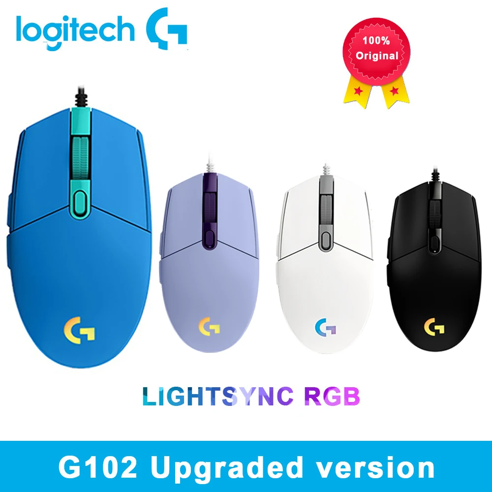 Logitech G102 LIGHTSYNC Gaming Mouse 6 Programmable Buttons 200-8000 DPI Adjustable RGB Light USB Wired Mice for PUBG Games
Logitech G102 LIGHTSYNC Gaming Mouse 6 Programmable Buttons 200-8000 DPI Adjustable RGB Light USB Wired Mice for PUBG Games