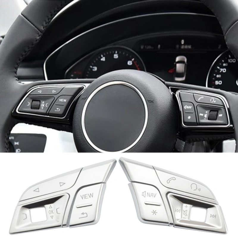 Car Steering Wheel Buttons Trim Cover Stickers for- Q3 Q5 A1 A3 8V A4 B9 B8 A5 A7 2018 High Version Car Styling
Car Steering Wheel Buttons Trim Cover Stickers for- Q3 Q5 A1 A3 8V A4 B9 B8 A5 A7 2018 High Version Car Styling