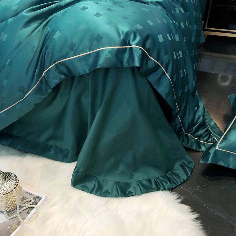 4Pcs Bedding Set King Queen Size Jacquard Cotton Bed Linen Euro Bed Cover Sheet Quilt
4Pcs Bedding Set King Queen Size Jacquard Cotton Bed Linen Euro Bed Cover Sheet Quilt