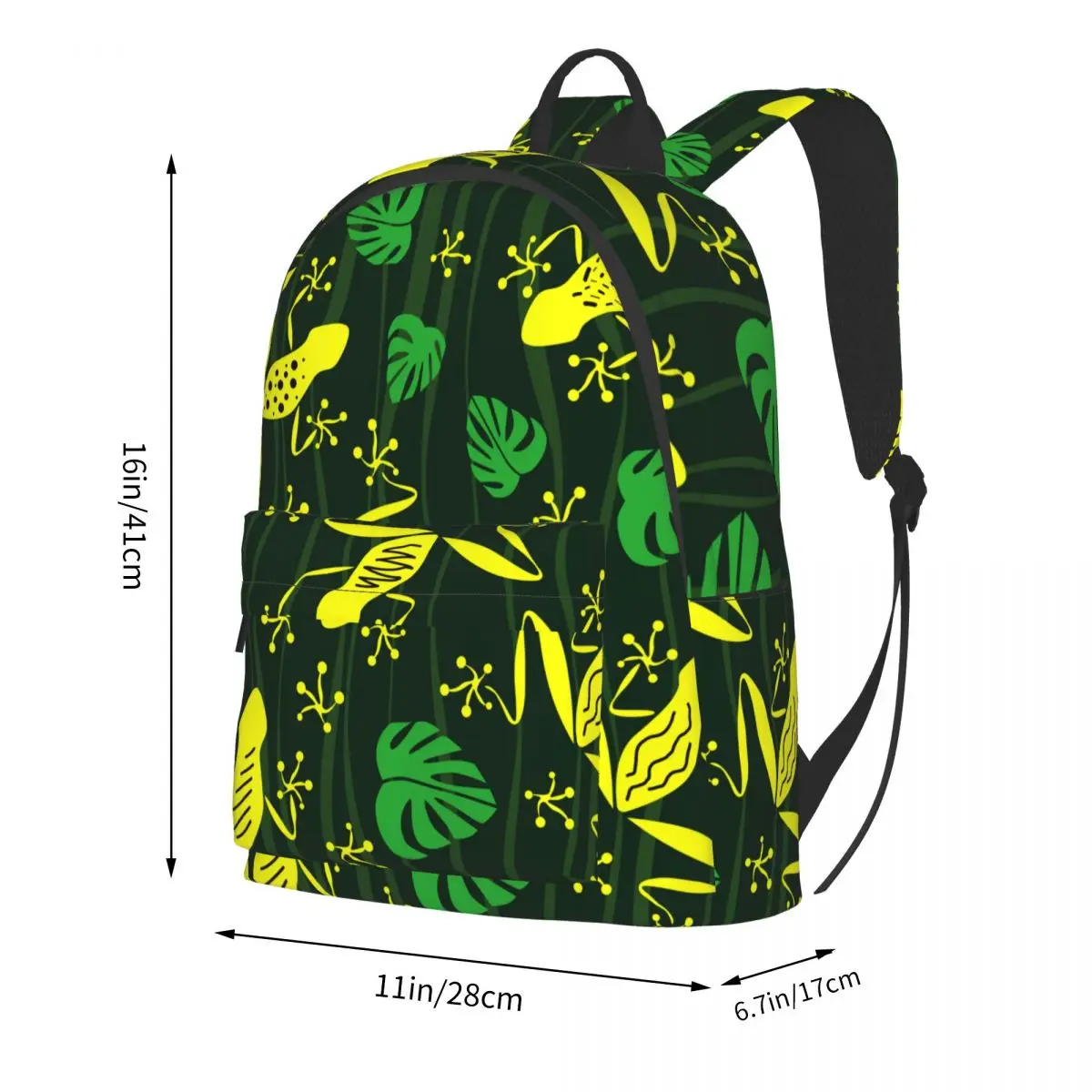 Backpack School Bookbag Contour Frogs And Leaves Waves Teenger Girl Bag Bagpack | Багаж и сумки