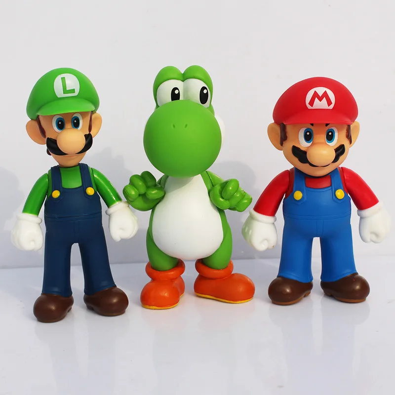 3pcs Super mario cartoon action figure model doll Mario bros Luigi Yoshi dolls toy ornaments child birthday collection gifts
3pcs Super mario cartoon action figure model doll Mario bros Luigi Yoshi dolls toy ornaments child birthday collection gifts