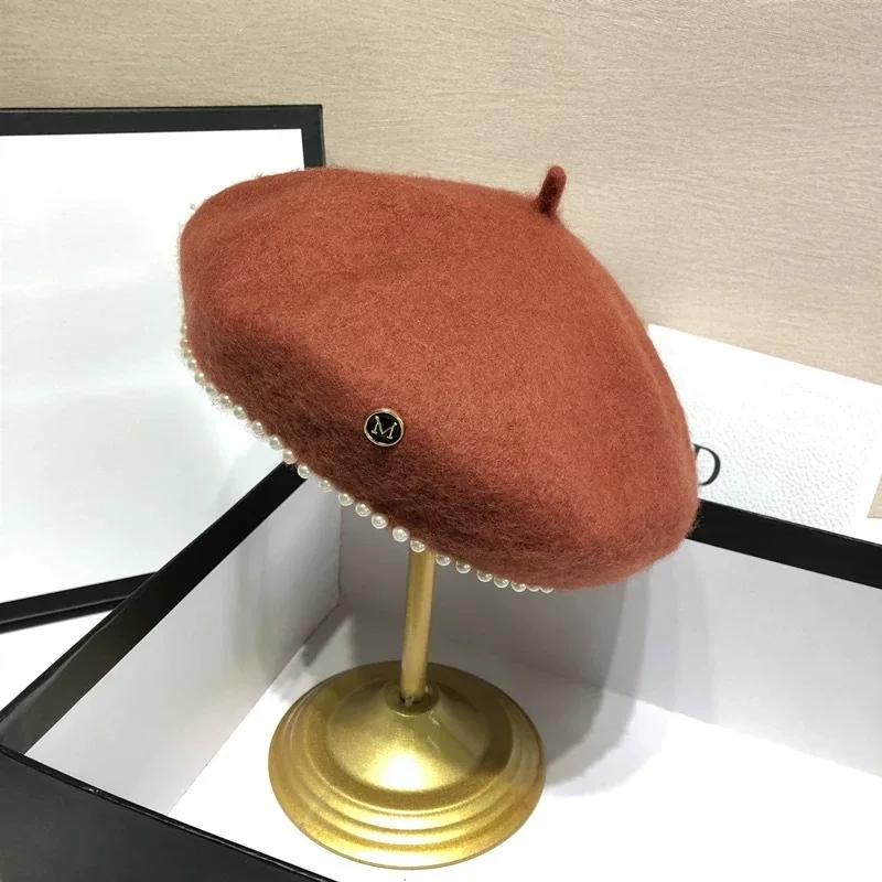 Beret Japanese Female Autumn/winter Wool Hat Pearl Buds Of England Model Contracted Painter Cap
Beret Japanese Female Autumn/winter Wool Hat Pearl Buds Of England Model Contracted Painter Cap