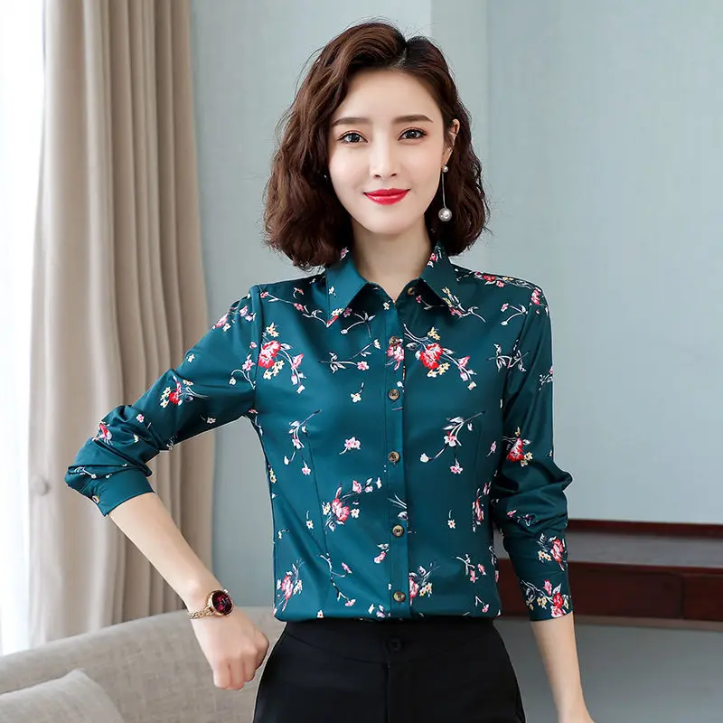 2021 Spring And Autumn New Korean Women's Shirt Fashion Flower Printed Chiffon Long Sleeve Bottomed Girl's Top Lady Blouses
2021 Spring And Autumn New Korean Women's Shirt Fashion Flower Printed Chiffon Long Sleeve Bottomed Girl's Top Lady Blouses