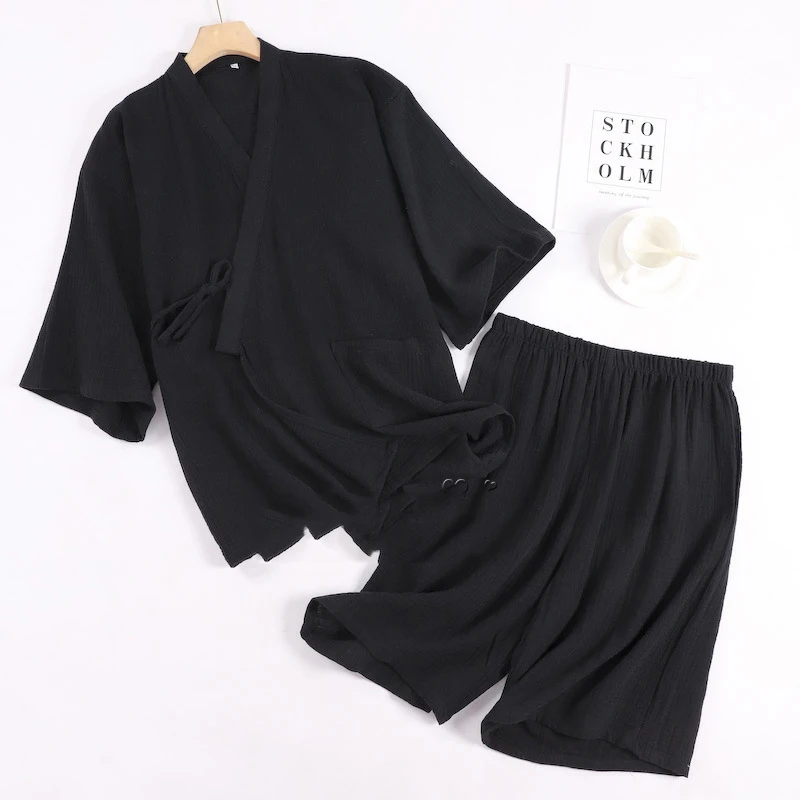 2021 New Japanese Style Summer Men's Kimono Cardigan Robe Cotton Loose Solid Color Thin Pajamas Sweat Steam Short-Sleeve Sets
2021 New Japanese Style Summer Men's Kimono Cardigan Robe Cotton Loose Solid Color Thin Pajamas Sweat Steam Short-Sleeve Sets