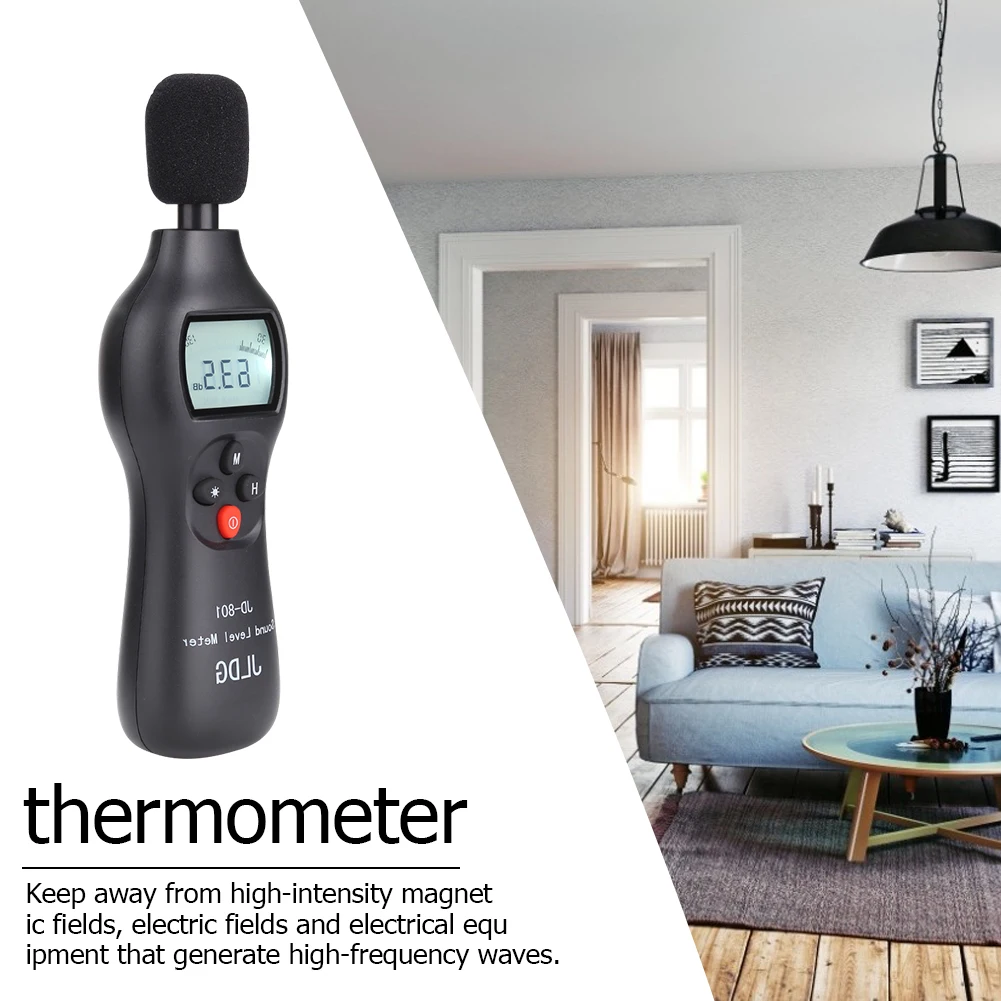 JD-801 30-130dB Noise Tester Digital Sound Level Decibel Monitor Decibels Noise Audio Detector Auto Microphone with Backlight
JD-801 30-130dB Noise Tester Digital Sound Level Decibel Monitor Decibels Noise Audio Detector Auto Microphone with Backlight