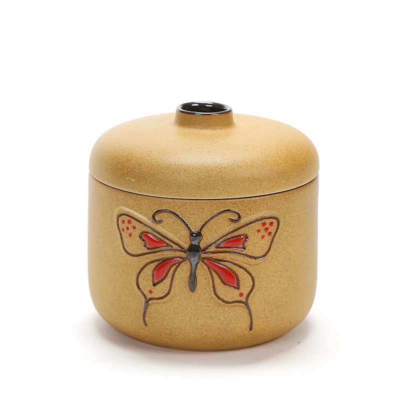 Teapot Small Sealed Hand Painted Butterfly Ceramic Pot Household Flower Tea Medicinal Powder Storage Jar Teaset Accessories
Teapot Small Sealed Hand Painted Butterfly Ceramic Pot Household Flower Tea Medicinal Powder Storage Jar Teaset Accessories