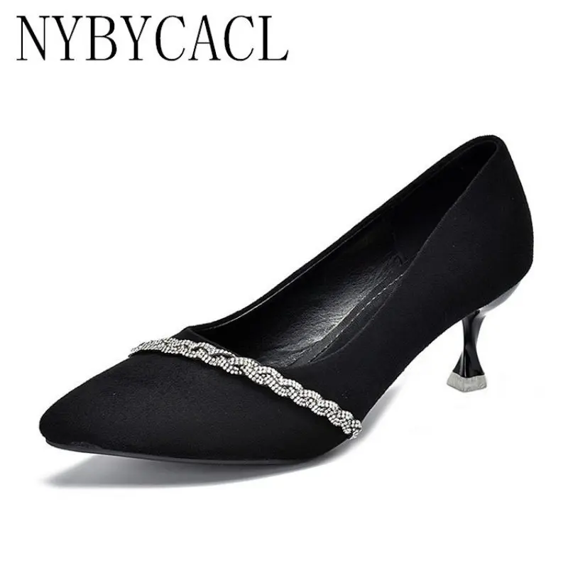 2021 New High Quality Frosted Sheepskin Leather Shoes Women Pumps Rhinestone Shallow Elegance Fashion Stilettos Black Big Size
2021 New High Quality Frosted Sheepskin Leather Shoes Women Pumps Rhinestone Shallow Elegance Fashion Stilettos Black Big Size