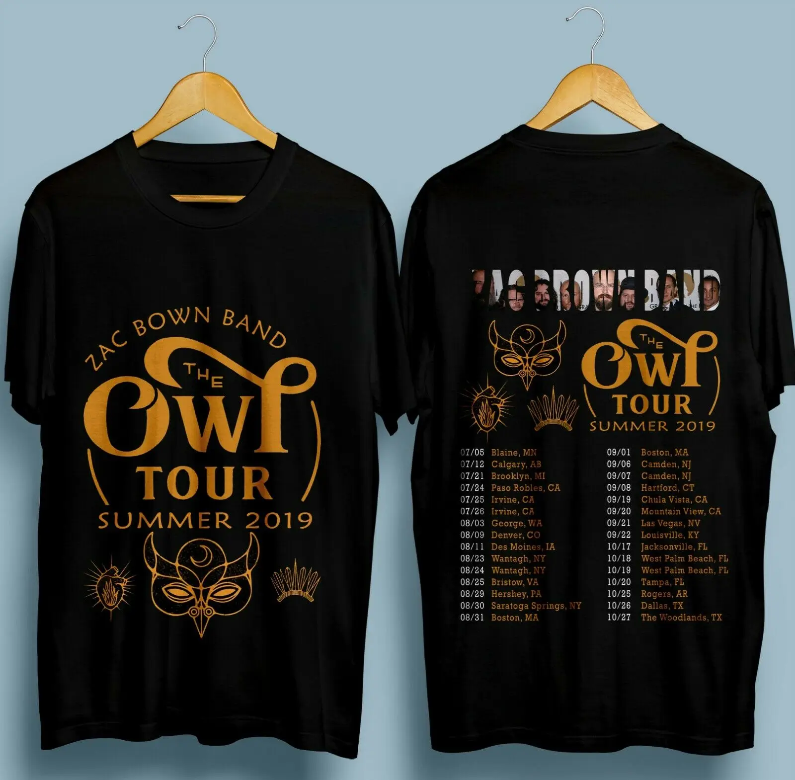 New Zac Brown Band The Owl Tour Summer 2019 Black T shirt Size New Men Cotton T-Shirt
New Zac Brown Band The Owl Tour Summer 2019 Black T shirt Size New Men Cotton T-Shirt