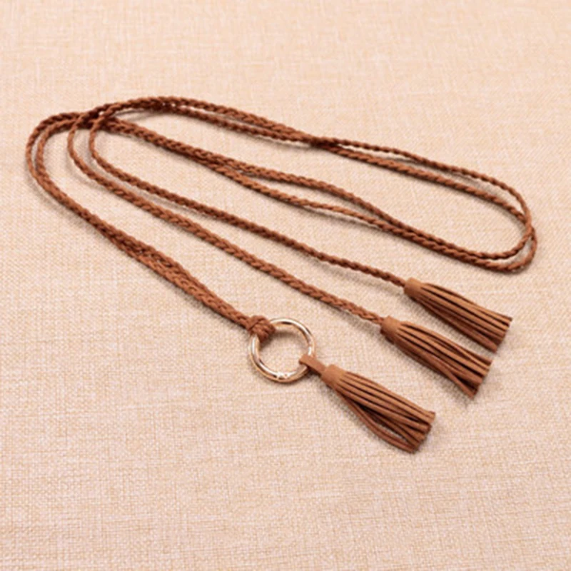 Rope Waist Belt Braided Fashion Creative Tassel Waist Belt Dress Belt PU Leather Waist Belt for Women Jewellery Accessories
Rope Waist Belt Braided Fashion Creative Tassel Waist Belt Dress Belt PU Leather Waist Belt for Women Jewellery Accessories