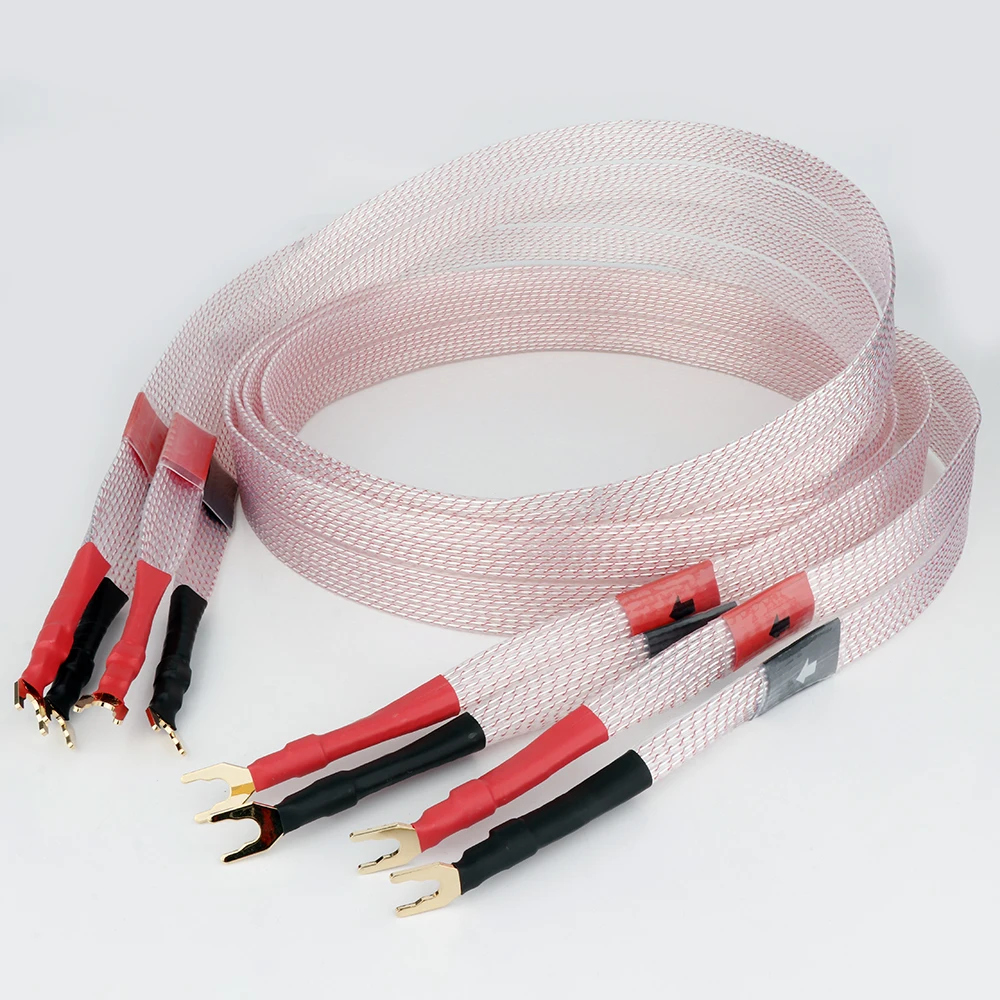 Hi-Fi посеребренный кабель для колонок, Y-образный кабель для Y-образной вилки 
Hi-Fi посеребренный кабель для колонок, Y-образный кабель для Y-образной вилки