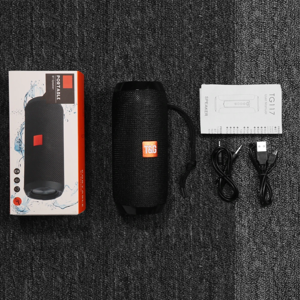 TG117,Bluetooth Speaker,Wireless Bass Column Portable Speakers,Waterproof,Outdoor,Loudspeaker,Sound Box,With FM,AUX,TF Card,USB
TG117,Bluetooth Speaker,Wireless Bass Column Portable Speakers,Waterproof,Outdoor,Loudspeaker,Sound Box,With FM,AUX,TF Card,USB
