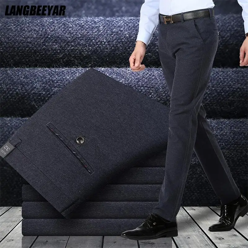 Top Quality Brushed Winter New Brand Fashion Korean Comfortable Long Casual Pants Men Business Trousers Mens Clothes 2021 Big S
Top Quality Brushed Winter New Brand Fashion Korean Comfortable Long Casual Pants Men Business Trousers Mens Clothes 2021 Big S