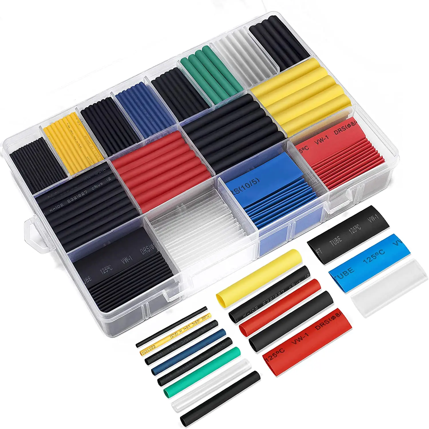 580pcs 2:1 Heat Shrink Tubing Kit 6 Colors 11 Sizes Assorted Sleeving Tube Wrap Cable Wire Kit for DIY
580pcs 2:1 Heat Shrink Tubing Kit 6 Colors 11 Sizes Assorted Sleeving Tube Wrap Cable Wire Kit for DIY