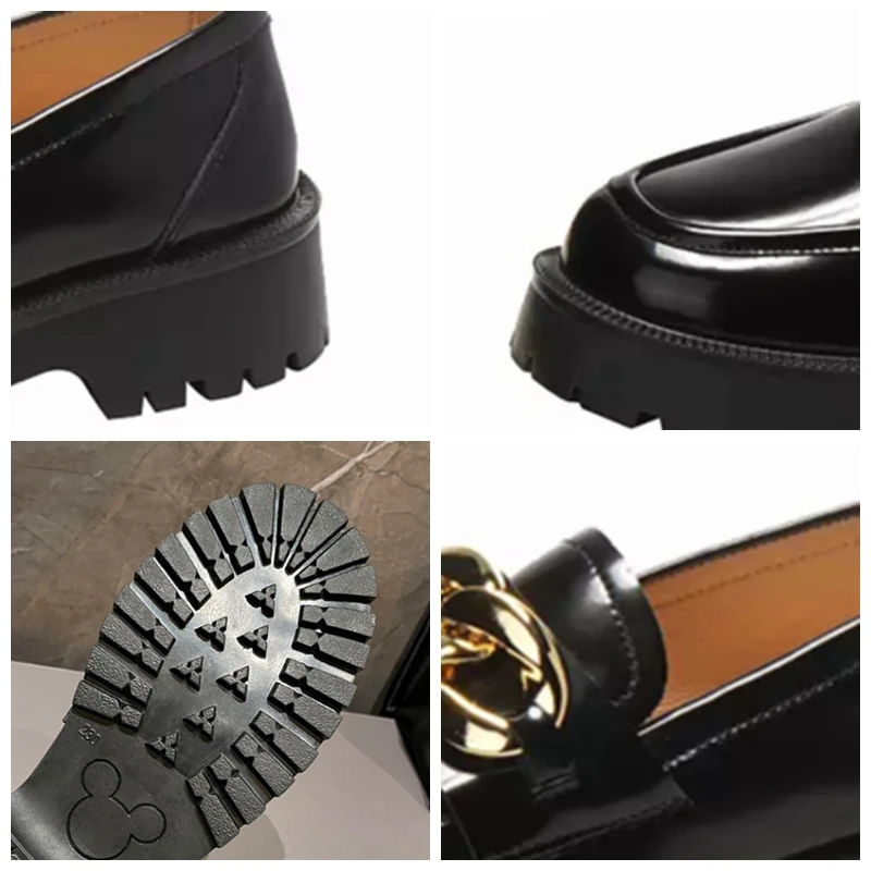 SIMLOVEYO 2021 Ladies Flats Platforms Lofers Slip On Metal Decoration Round Toe 3CM Thick Sole Block Heel Size 34-41 Black A4454
SIMLOVEYO 2021 Ladies Flats Platforms Lofers Slip On Metal Decoration Round Toe 3CM Thick Sole Block Heel Size 34-41 Black A4454