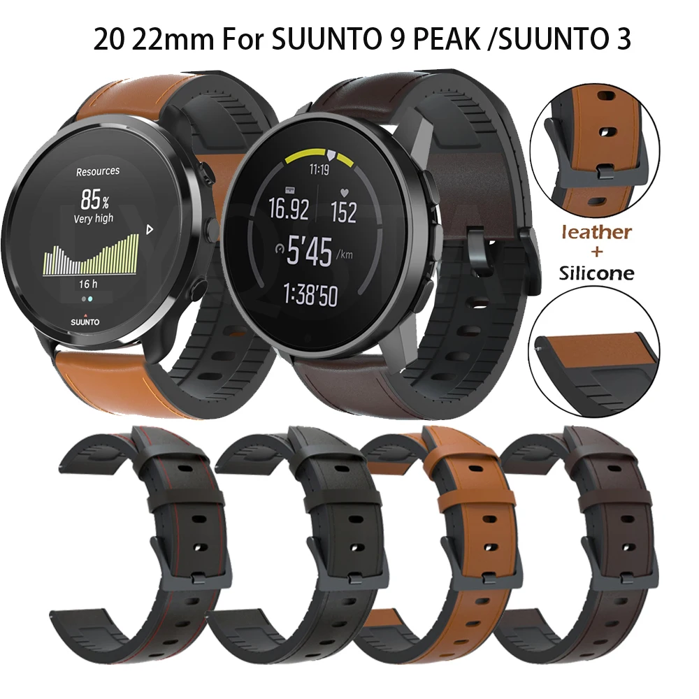 22mm Leather+Silicone Watchband for Suunto 5 9 PEAK Quick Release Strap Watchband Wristband for Oneplus Smart watch Accessories
22mm Leather+Silicone Watchband for Suunto 5 9 PEAK Quick Release Strap Watchband Wristband for Oneplus Smart watch Accessories