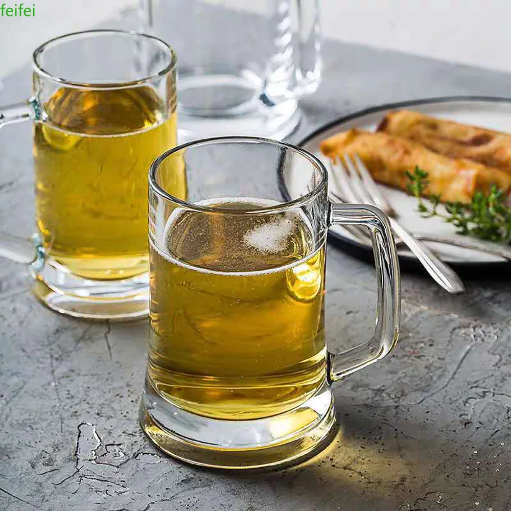 German Style Beer Mugs Pub Steins Transparent Wine Glasses Juice Cup 400/500/650ml 3 Kinds of Capacity Cups , Set of 2
German Style Beer Mugs Pub Steins Transparent Wine Glasses Juice Cup 400/500/650ml 3 Kinds of Capacity Cups , Set of 2