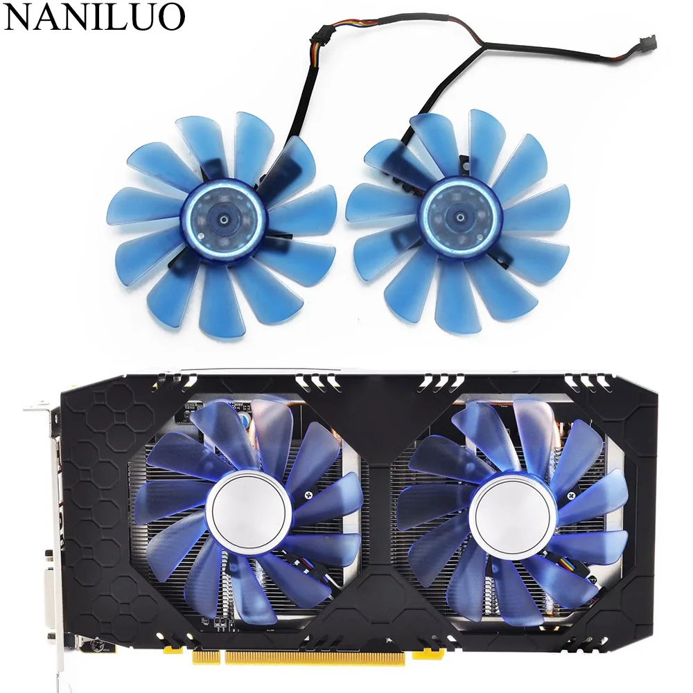 Вентилятор охлаждения для видеокарты 88 мм RX 570 GPU VGA альтернативный 4 контактный
