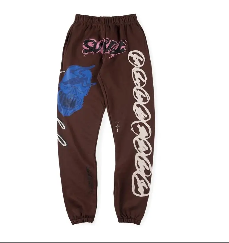 2021fw Brown Travis Scott Cactus Jack Pants Sweatpants Men Women 1:1 High Quality Graffiti Printing Joggers Drawstring Trousers
2021fw Brown Travis Scott Cactus Jack Pants Sweatpants Men Women 1:1 High Quality Graffiti Printing Joggers Drawstring Trousers