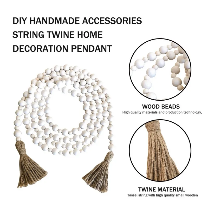 INS Decoration Nordic Style Log Color Wooden Beads Hemp Rope Beaded Home Decoration Pendant
INS Decoration Nordic Style Log Color Wooden Beads Hemp Rope Beaded Home Decoration Pendant