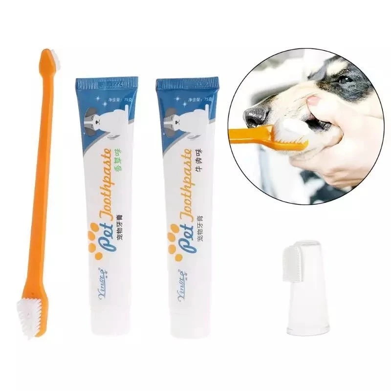 4-Piece Set Of Pet Toothpaste, Toothbrush, Dog Oral Cleaning Supplies, Dental Care Tools, Dog Toothbrush Set, Animal Accessories
4-Piece Set Of Pet Toothpaste, Toothbrush, Dog Oral Cleaning Supplies, Dental Care Tools, Dog Toothbrush Set, Animal Accessories