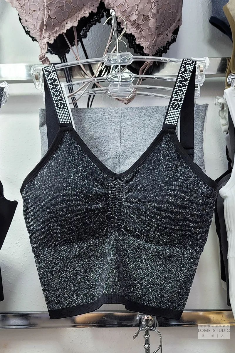 2021 New Summer Fashion Ladies V Neck Hot Drilling Letter Tanks & Camis Slim Abdomen Comfortable Backless Adjustable Women Tops
2021 New Summer Fashion Ladies V Neck Hot Drilling Letter Tanks & Camis Slim Abdomen Comfortable Backless Adjustable Women Tops