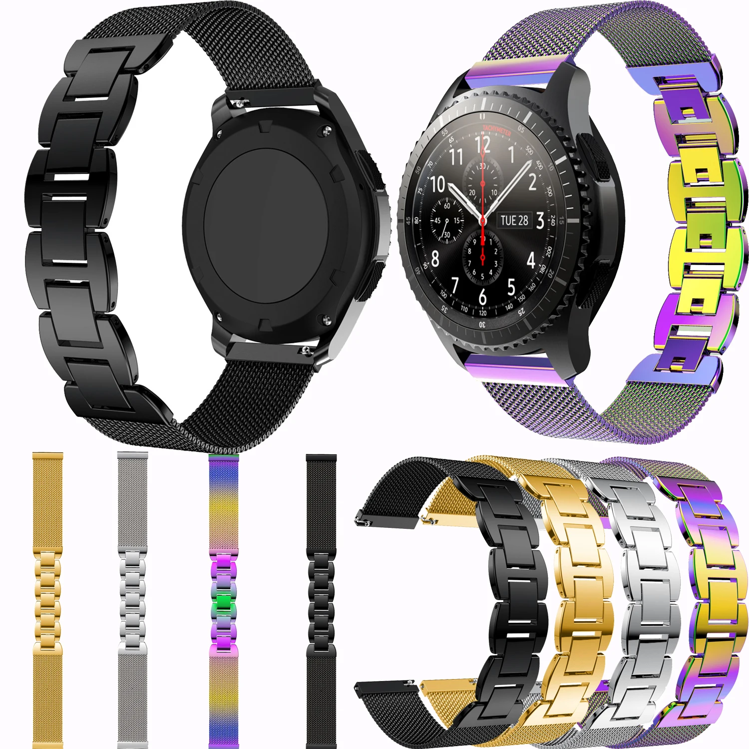 Mesh belt jewelry buckle Smart Watch Band For Samsung Galaxy Watch 46mm Bracelet style Watch Band Fashion Strap 22mm For Gear S3
Mesh belt jewelry buckle Smart Watch Band For Samsung Galaxy Watch 46mm Bracelet style Watch Band Fashion Strap 22mm For Gear S3