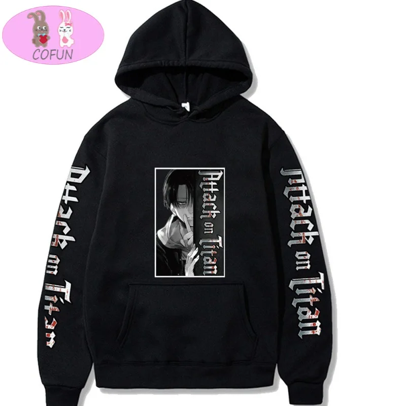 COFUN Hot Anime Attack On titan Survey Corps Levi Ackerman Fashion Hoodies Pullover Harajuku Hooded Sweatershirt Unisex
COFUN Hot Anime Attack On titan Survey Corps Levi Ackerman Fashion Hoodies Pullover Harajuku Hooded Sweatershirt Unisex