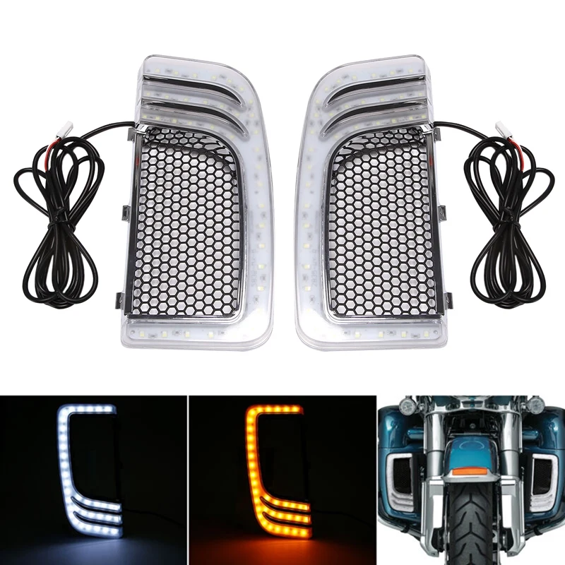Motorcycle LED Fairing Lower Grills Light for Touring Street Electra Glide Tri Glide FLHTKSE CVO Limited FLHTCU
Motorcycle LED Fairing Lower Grills Light for Touring Street Electra Glide Tri Glide FLHTKSE CVO Limited FLHTCU