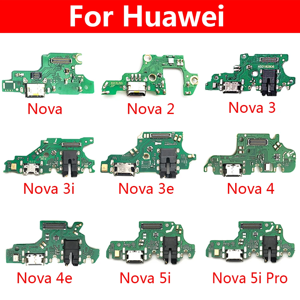 Шлейф с USB портом для зарядки и док станцией шлейф микрофоном Huawei Nova 2 Plus 2S 3 3i 3e 4 4e 5