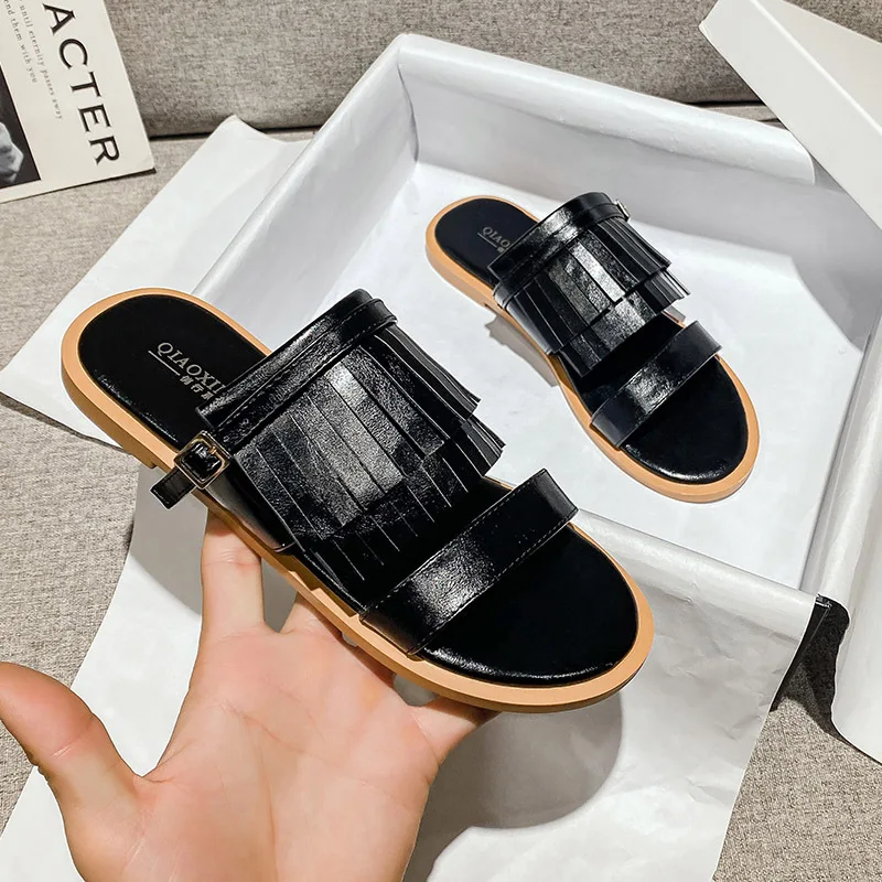 Women Slippers Ladies Tassel Summer Party Dress Outdoor Shoes Beach Sandals Black Pink Female 2021 Fashion New Large Size 43
Women Slippers Ladies Tassel Summer Party Dress Outdoor Shoes Beach Sandals Black Pink Female 2021 Fashion New Large Size 43