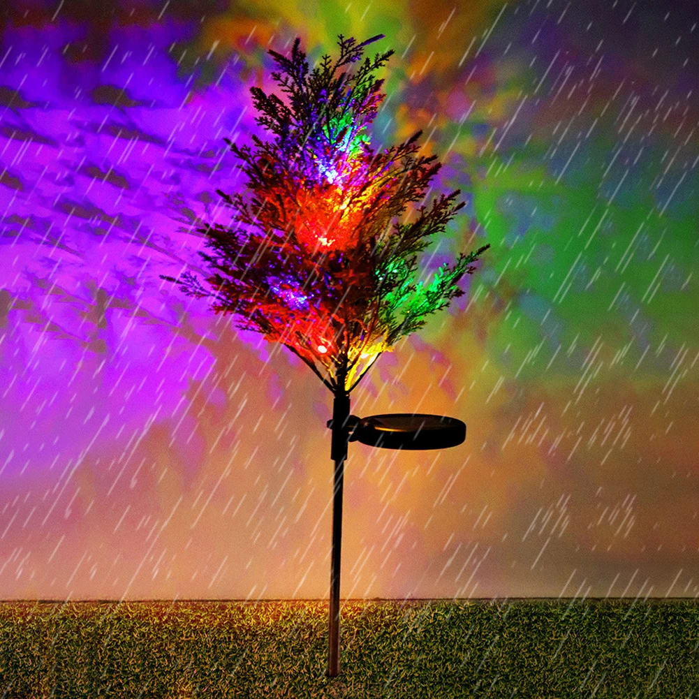 

Светодиодная лампа Cypress на солнечной батарее, уличное освещение для рождественской елки, двора, ландшафта, освещение для лужайки, колышки, 2 ...