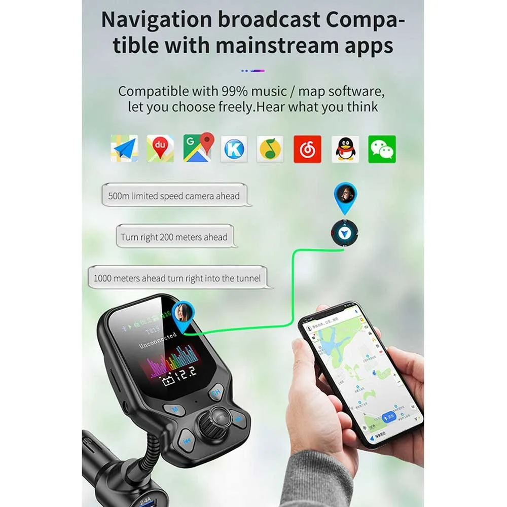 1. 8-дюймовый цветной экран, Bluetooth, FM-передатчик 12 В ~ 24 В, автомобильный FM-передатчик
1. 8-дюймовый цветной экран, Bluetooth, FM-передатчик 12 В ~ 24 В, автомобильный FM-передатчик