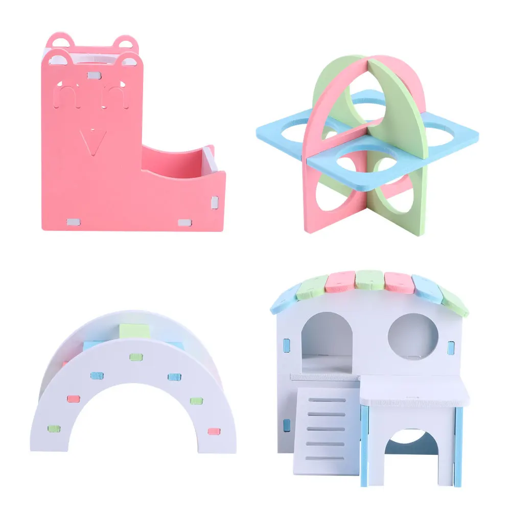 1 Set of Lovely Small Wooden Pet Villa with Toys Small Pet Nest Toys (Random Color)
1 Set of Lovely Small Wooden Pet Villa with Toys Small Pet Nest Toys (Random Color)