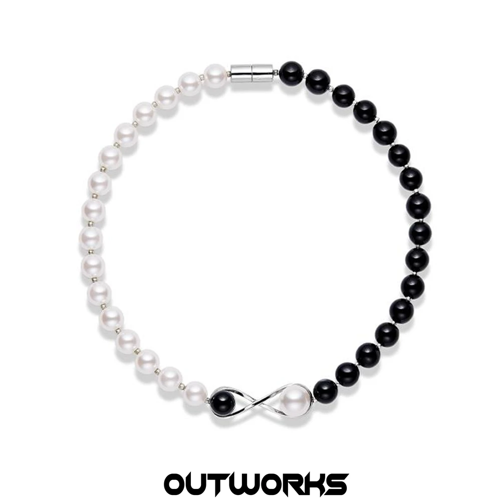 Outworks 2021 New Mobius Black White Stitching Trend Advanced Fashion Clavicle Necklace For Women Men Gift Party Jewelry
Outworks 2021 New Mobius Black White Stitching Trend Advanced Fashion Clavicle Necklace For Women Men Gift Party Jewelry