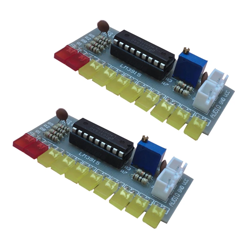2X LM3915 Audio Level Indicator Diy Kit 10 Led Sound Audio Spectrum Analyzer Level Indicator Kit Electoronics Soldering
2X LM3915 Audio Level Indicator Diy Kit 10 Led Sound Audio Spectrum Analyzer Level Indicator Kit Electoronics Soldering