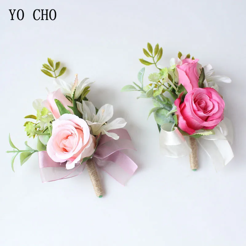 YO CHO Various Color Wedding Wrist Flower Artificial Rose Bridal Brooch Man Boutoniere Silk Flower Wrist Corsage for Wedding
YO CHO Various Color Wedding Wrist Flower Artificial Rose Bridal Brooch Man Boutoniere Silk Flower Wrist Corsage for Wedding