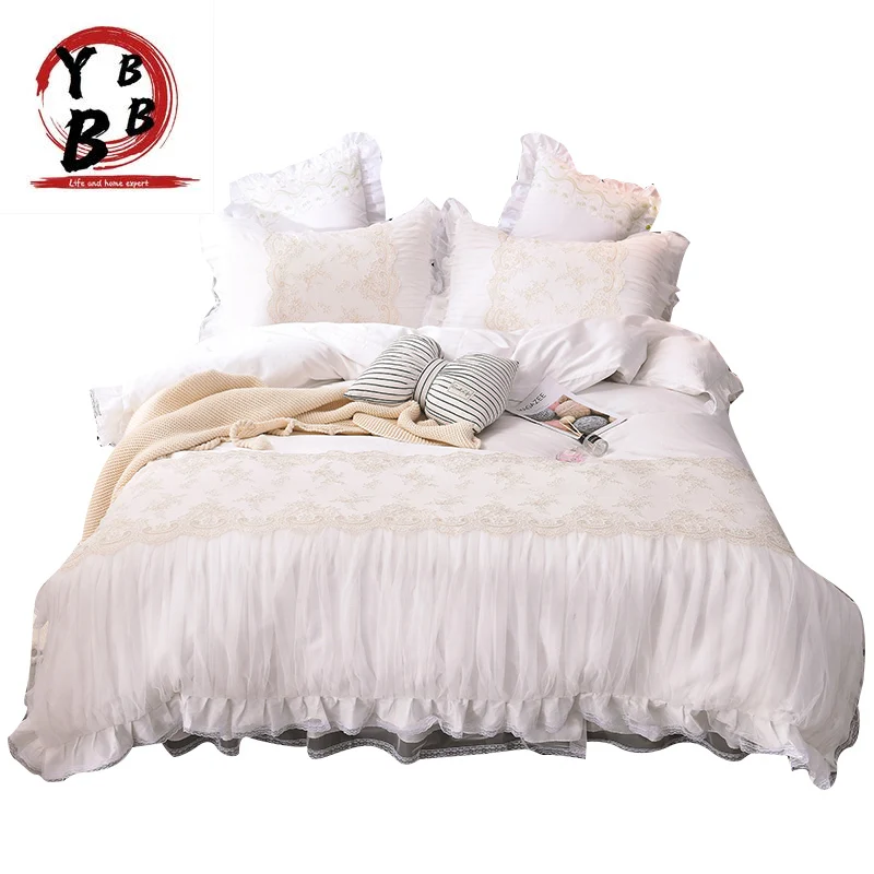 Hot 4pcs/set Romantic white lace rose bedding set princess duvet cover set bedding for wedding bedclothes luxury bedroom textile
Hot 4pcs/set Romantic white lace rose bedding set princess duvet cover set bedding for wedding bedclothes luxury bedroom textile