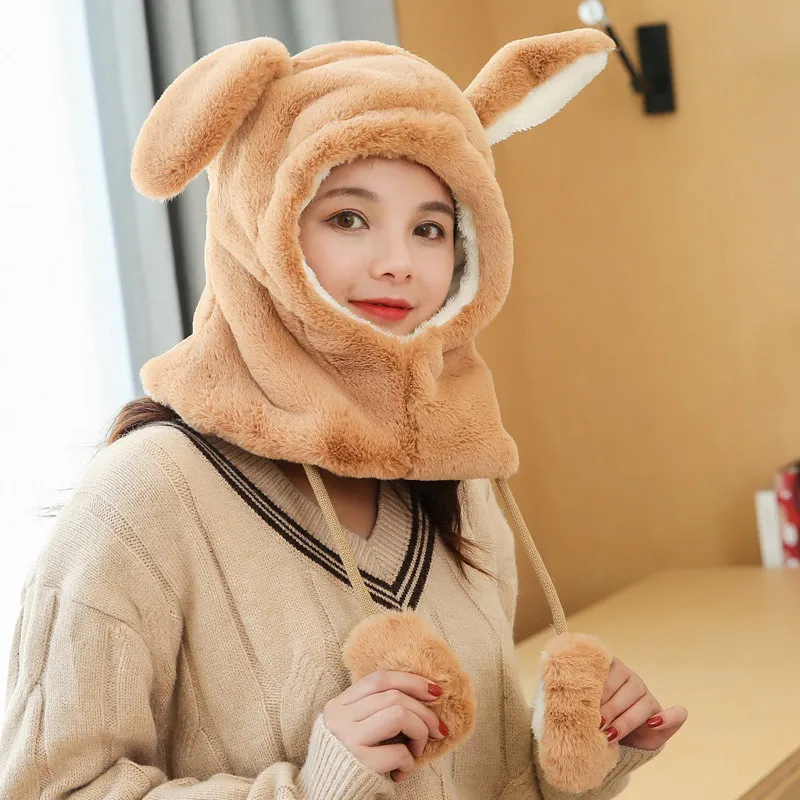 Winter Knit Hat Neck Warmer Fleece Lined Cap for Women Outdoor Warm Long Rabbit Ear Cap TC21
Winter Knit Hat Neck Warmer Fleece Lined Cap for Women Outdoor Warm Long Rabbit Ear Cap TC21