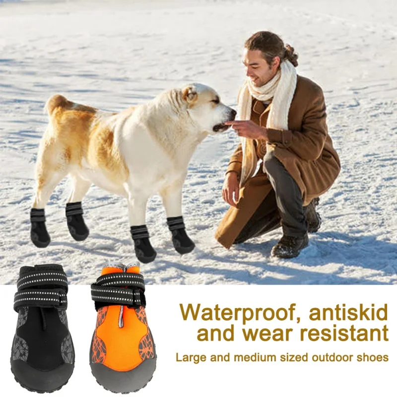 4pcs/set Pet Dog Winter Warm Shoes Antiskid Puppy Shoes Reflective Soft-soled Snow Walking Boots Waterproof Pet Supplies
4pcs/set Pet Dog Winter Warm Shoes Antiskid Puppy Shoes Reflective Soft-soled Snow Walking Boots Waterproof Pet Supplies