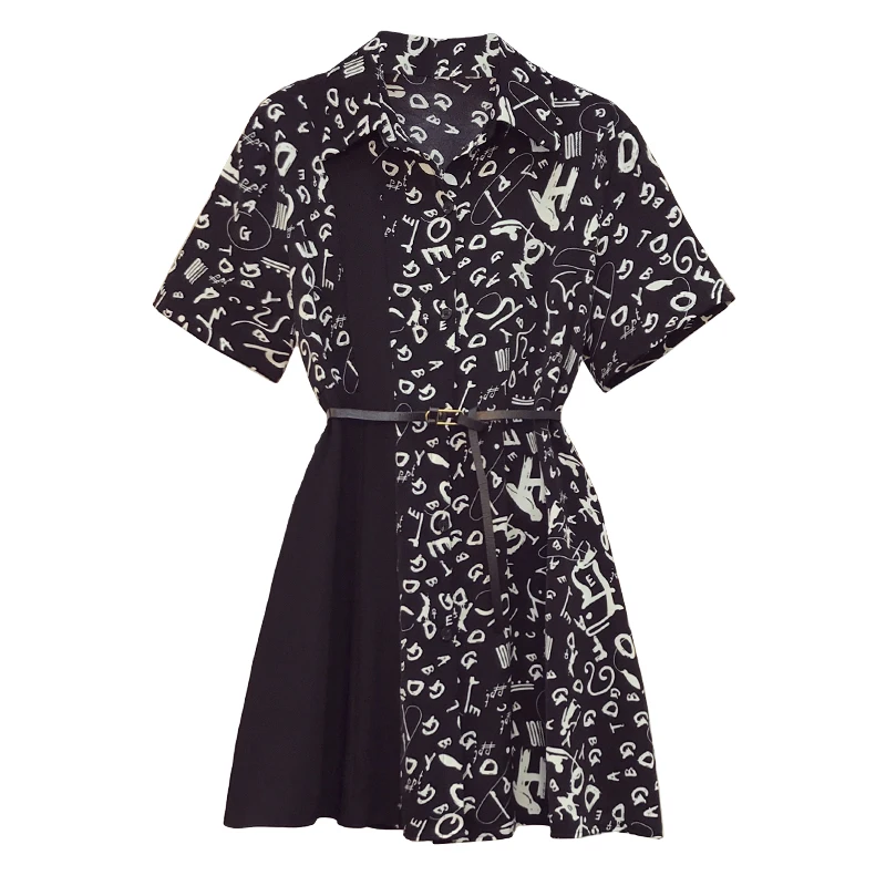 EHQAXIN Summer Plus Size Women's Shirt Dress Fashion Lapel Print Stitching Short-Sleeved Elegant Dress Has Belt For Ladies L-4XL
EHQAXIN Summer Plus Size Women's Shirt Dress Fashion Lapel Print Stitching Short-Sleeved Elegant Dress Has Belt For Ladies L-4XL