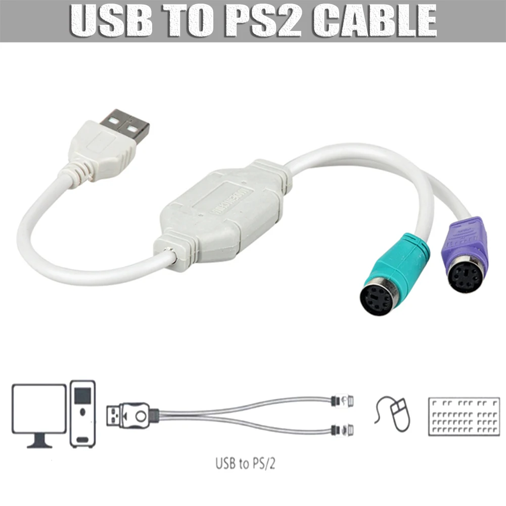 USB to PS/2 Keyboard Mouse Adapter USB Male to Female USB Male to Round Port Keyboard Mouse Cable Converter Adapter
USB to PS/2 Keyboard Mouse Adapter USB Male to Female USB Male to Round Port Keyboard Mouse Cable Converter Adapter